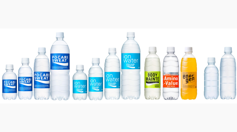 Otsuka Beverage products using 100% recycled PET (rPET) resin bottles