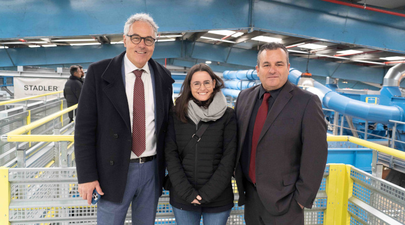 Sorting plant inauguration at BZB. F.l.t.r.: Willi Stadler, Ana Lopez, Carlos Manchado